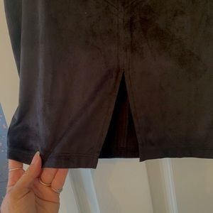 Material Girl Black Suede Pencil Skirt Size S